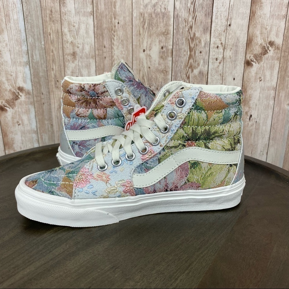 Vans Sk8-Hi Floral Tapestry High Top Sneakers Size 5 Women - Picture 6 of 11